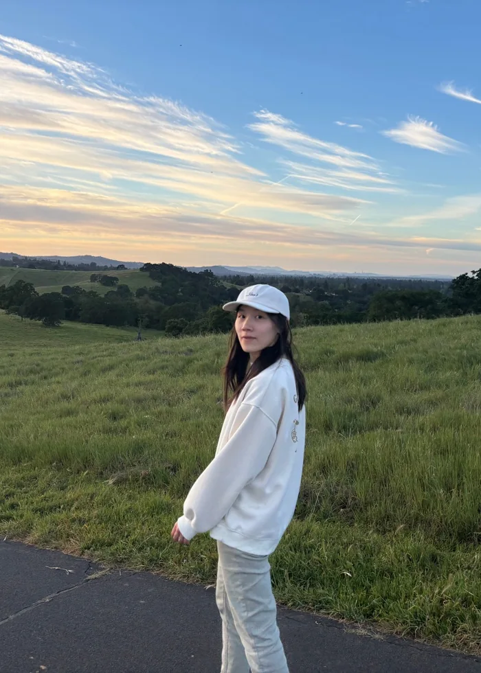 Ruth enjoying an evening walk in the English countryside